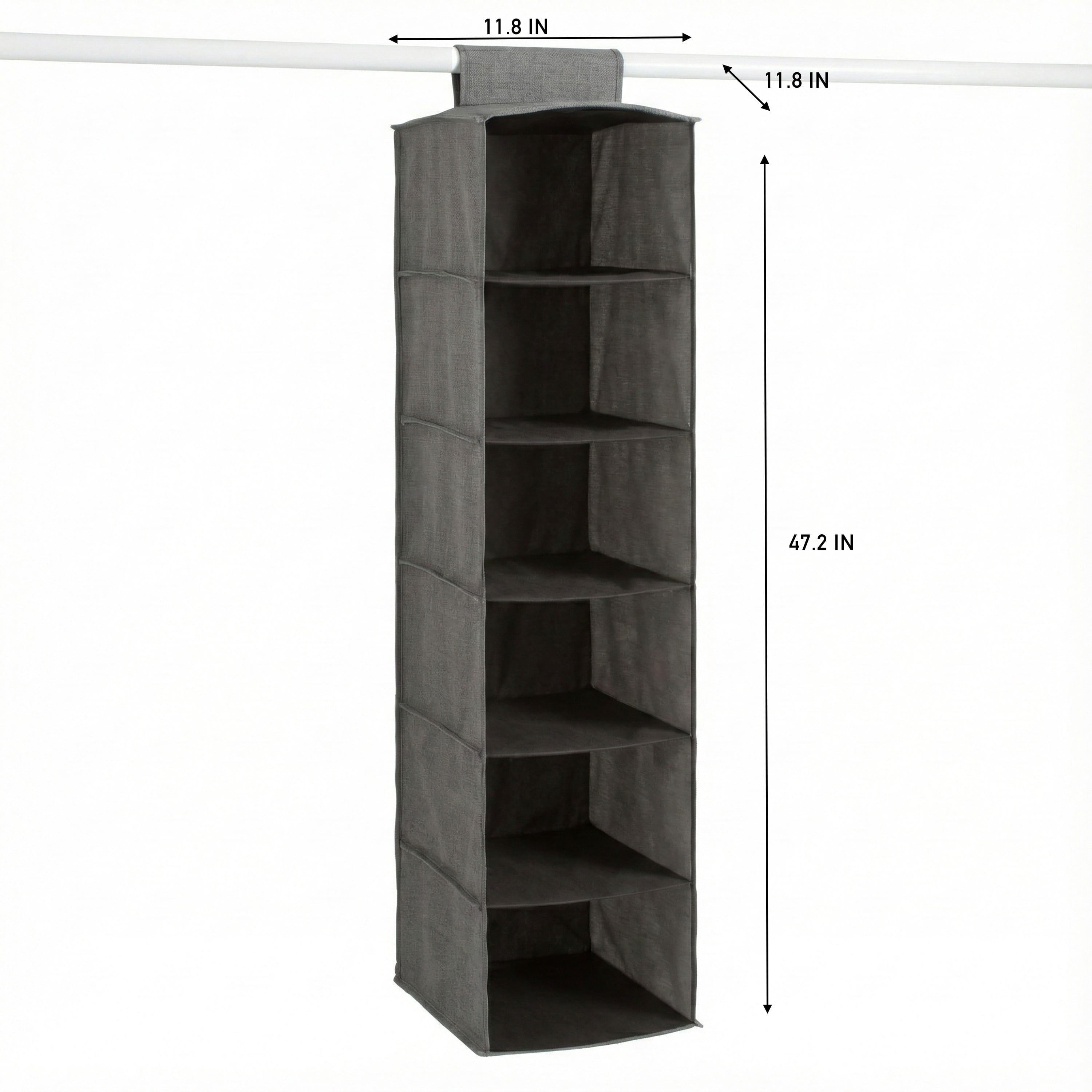 Simplify 6 Shelf Closet Organizer in Gray