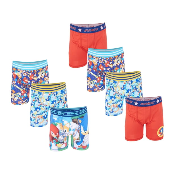 Calzoncillos y bóxers Sonic The Hedgehog de ropa interior para niños, paquetes múltiples