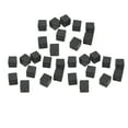 30Pcs Hexahedral Dice Right Angle Pure Black Plastic for Classroom