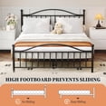 thumbnail image 5 of Queen Size Metal Platform Bed Frame with Victorian Style Wrought Iron-Art Headboard and Footboard,Mattress Foundation,Under Bed Storage,Noise Free,Easy Assembly,No Box Spring Required,Black, 5 of 9