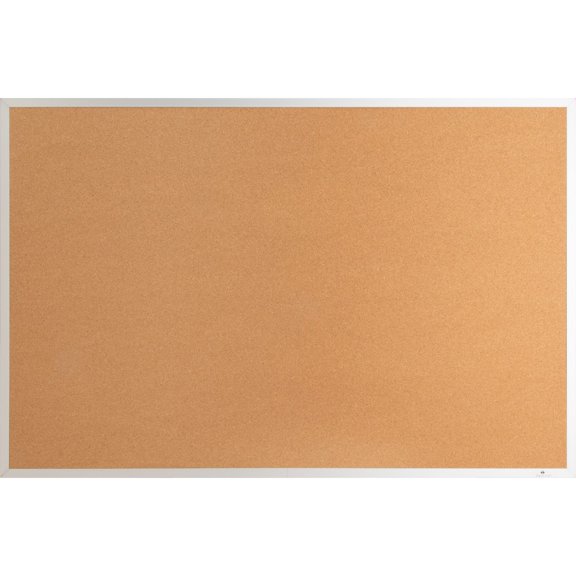 Lorell Aluminum Frame Cork Board - 24" Height x 36" Width - Cork Surface - Long Lasting, Warp Resistant - Brown Aluminum Frame - 1 Each