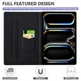 thumbnail image 2 of TECH CIRCLE Case for iPad Air 11 Inch 2024/iPad Air 5th/4th Gen 10.9" 2022/2020,iPad Pro 11 inch Case,Premium PU Leather Folio Multi-Angle View Stand Smart Protective Cover with Auto Sleep/Wake,Flower, 2 of 6