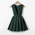 thumbnail image 2 of YOUYEDIAN Back to School Uniform Dresses for Girls Sleeveless V Neck Pleated Dress, 2 of 4