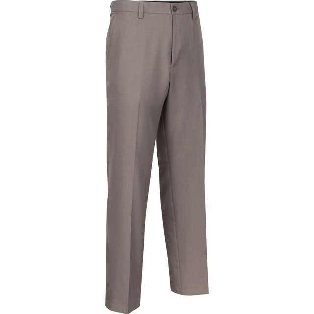 Greg Norman - Pantalones atléticos de capa base con frente plano para hombre, marrón, 34 W x 30 L