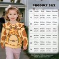 thumbnail image 7 of Garronmavis Cute Giraffe Long Sleeve Pullover Casual Pullover Drop Shoulder Sweater Top Stylish Toddler Girl Sweatshirt Clothes Outfit Polyester Spandex Fabric for Girls 5-6 Years Old, 7 of 7