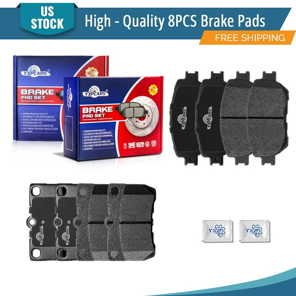 YXPCARS 8PCS Front & Rear Ceramic Brake Pads(D908 D1113) for Lexus GS300 2006 All Trim Levels IS250 2009-2013 Vehicles Built for United States Market