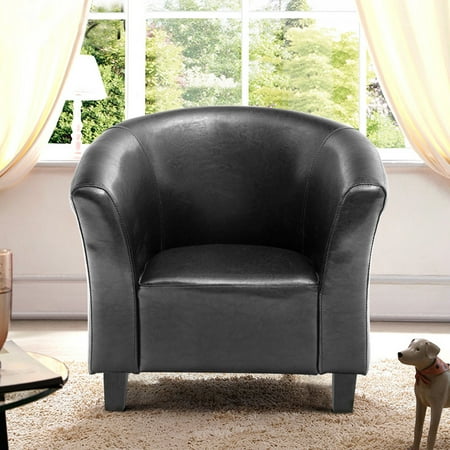 Animal Print Arm Chair - Costway PU Leather Kids Sofa Armrest Chair Couch Child Birthday Gift Living Room Black