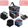 thumbnail image 2 of Cloud Foldable Car Trash Can with Lid, Leak-Proof, and Hanging Storage Bag - Trash Can for Car and Car Trash Bin, 2 of 6