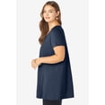 thumbnail image 3 of Roaman's Women's Plus Size Cotton Ultimate Scoopneck Swing Tunic, 3 of 6
