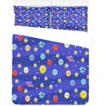 thumbnail image 1 of ABPHQTO Juego de ropa de cama de 3 piezas Funda de edredón de luna con estrellas sonrientes lindas con 2 fundas de almohada para la decoración de la habitación de la ropa de cama del hogar, 1 of 4