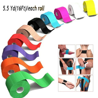 LEAQU Kinesiology Tape, Waterproof Adhesive Sport Tape for Pain Relief,  Cotton Elastic Athlete Tape for Exercise Fitness Muscle & Joints Support