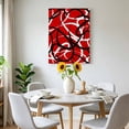 thumbnail image 6 of Canvas Wall Art Abstract Wave Line Canvas Art Print Black White Red Geometric Stripe Modern Pictures Wall Decor for Living Room Bedroom Artwork Decorations Stretched Framed Ready to Hang 8"x10", 6 of 9