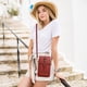 thumbnail image 5 of Bolso para teléfono móvil con pantalla táctil transparente de PU, tendencia, bolso bandolera sencillo, bolso para teléfono móvil, 5 of 5