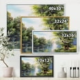 thumbnail image 5 of Lake In The Forest Summer Day - Landscape 20 in x 12 in Framed Painting Canvas Art Print, by Designart, 5 of 5