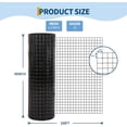 thumbnail image 2 of EastVita 48in x 100ft 1/2 Inch 19 Gauge Post Welding Galvanized Hardware Cloth Chicken Wire Roll for Coop Poultry Garden Protection (Black), 2 of 8