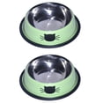 thumbnail image 1 of Cuenco para gatos Cuenco para perros Cuenco de acero inoxidable Color Cuenco de acero inoxidable para perros Cuenco para gatos Cuenco divertido Cuenco para mascotas, 1 of 5