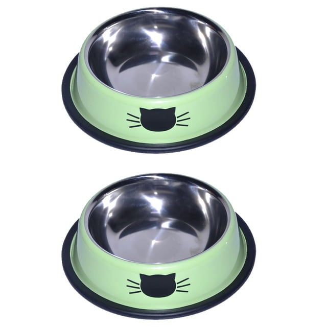 Cuenco para gatos Cuenco para perros Cuenco de acero inoxidable Color Cuenco de acero inoxidable para perros Cuenco para gatos Cuenco divertido Cuenco para mascotas