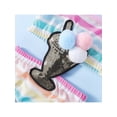 thumbnail image 5 of Seyurigaoka Baby Girl Summer Colorful Stripes Swimwear, Halterneck Sequins One-piece Ruffles Swimsuit for Beach/Swimming/Travel, 5 of 8