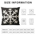 thumbnail image 5 of COMIO  Christmas Decorative Snowflake Throw Pillow Covers Canvas Cushion Cases Holiday Decor Soft Pillowcases for Couch Sofa Bedroom Car Black, 5 of 5