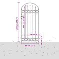 thumbnail image 2 of vidaXL Fence Gate Gray 89 x 200 cm Steel, 2 of 4