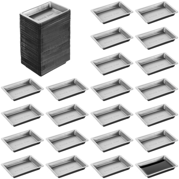 200 Pcs Disposable Sauce Dishes, Sushi Sauce Trays, Plastic Dipping Bowls, Stackable Appetizer Dip Dishes, Single-Use Condiment Serving Plates for BBQ, Home, Party, Restaurant, Catering