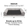 thumbnail image 2 of Furhaven Cama para Perros de Espuma viscoelástica para Perros medianos y pequeños con Refuerzos extraíbles y Funda Lavable, para Perros de hasta 35 Libras - Sofá Decorativo Tejido de Felpa y Kilim del, 2 of 5