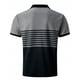 thumbnail image 3 of Ceisia Men's Color-Blocked Striped Zip-Up Short Sleeve Polo Shirt Casual Summer Top Gray L Gifts, 3 of 8