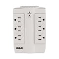 thumbnail image 3 of Protector de sobretensión RCA PSWTS6F, grifo de pared con 6 salidas giratorias, color blanco, 3 of 4