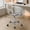 silver 1117, variant on Silver Clear Acrylic Swivel Desk Chair, Adjustable Height Modern Armless Rolling Vanity Chair with Wheels for Home & Office Bedrooms Study