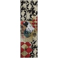 thumbnail image 2 of Addison Rugs Mayfield Washable Kitchen Rooster Diamond Midnight Runner Rug, 2'3" x 7'6", 2 of 5