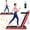 Red, variant on 2 in 1 Folding Treadmill 2.25HP Running Machine w/ Dual Display Blue