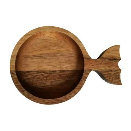 

1Pc Home Wooden Coaster Retro Small Plate Multifunction Seasoning Dish