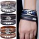 thumbnail image 2 of Multiple Layer Leather Strands Pearl Bracelet Stylish Charm Rope Bracelets Couples Present, 2 of 5