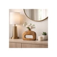 thumbnail image 3 of Rectangular Hollow Vase for Living Room Decor - Handcrafted Mango Wood Boho Home Decor Flower Vase for Table or Office Display - Open Cutout Display for Bedroom Vanity and House - 7", Brown, 3 of 15
