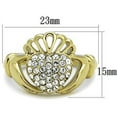 thumbnail image 2 of Womens Gold Ring 316L Stainless Steel Anillo Color Oro Para Mujer Ninas Acero Inoxidable with Top Grade Crystal in Clear Naomi, 2 of 4