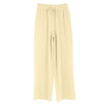 thumbnail image 4 of Girls Wide Leg Sweatpants Textured Cotton Joggers High Waist Loose Pockets Soft Casual Sport Pants Baggy Causal Open Bottom, 4 of 9