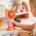 thumbnail image 1 of weibbin Mini Cat Shaped Handheld Fan with Colorful Lights USB Rechargeable Pocket Sized Portable Quiet Cooling, 1 of 5