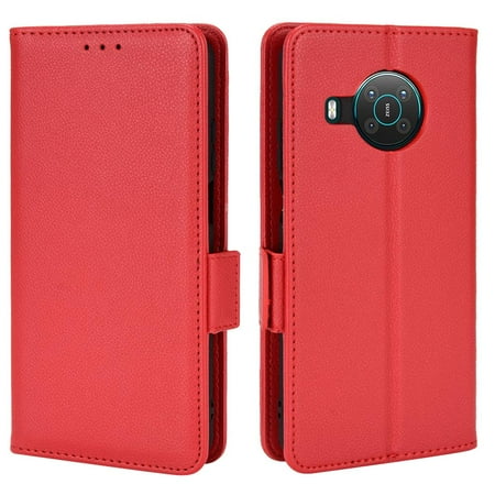 Case for Nokia X100 Pu Leather Card Slots Holder Magnetic Wallet Side Buckle