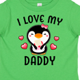thumbnail image 4 of Inktastic I Love My Daddy with Cute Penguin and Hearts Girls Toddler T-Shirt, 4 of 5