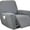 Light Grey, variant on Velvet Recliner Cover 4 Pieces Printed Lazy Boy Chair Covers Recliner Sofa Slipcover Anti-Slip Fitted Furniture Protector with Elastic Bottom