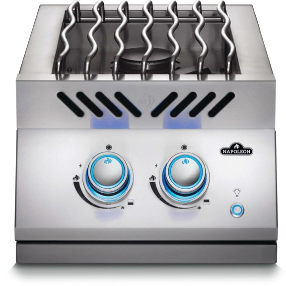 Napoleon Built-In 700 Series Inline Propane Dual Range Top Burner with Stainless Steel Cover - BIB12RTPSS