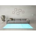 thumbnail image 3 of Ahgly Company Indoor Square Solid Light Blue Modern Area Rugs, 6' Square, 3 of 4