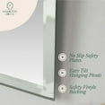 thumbnail image 6 of Hamilton Hills Large Pivot Rectangle Mirror With Brushed Chrome Wall Anchors, 6 of 9