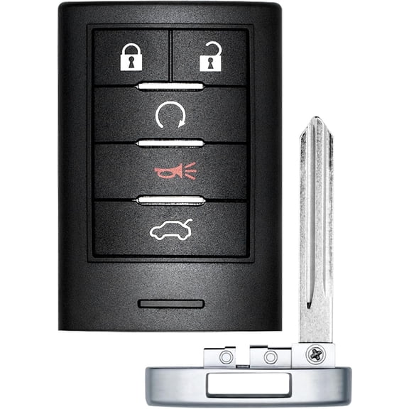 Easy to Use Key Fob Replacement for 2008-2015 CTS/ 08-11 STS Car Keyless Entry Remote Control, M3N5WY7777A, 5 Buttons