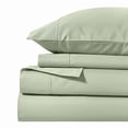 thumbnail image 2 of Superior 1000 Thread Count 4-Piece Solid Cotton Blend Deep Pocket Sheet Set, Full, Green, 2 of 5