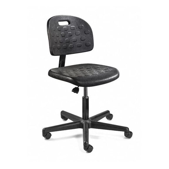Bevco Polyurethane Desk Chair, 16" to 21", No Arms, Black V7007HC