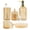 Gold, variant on Bathroom Accessories Set, 5 Pack Bathroom Soap Dispenser Set, Glass Bathroom Accessories with Glass Soap Dispenser, Soap Dish, Toothbrush Holder, Tumbler, Qtip Holder