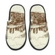 thumbnail image 1 of Fotbe Train Pantuflas Peludas para Mujer con Estampado, Zapatillas de Peluche, Zapatos de Invierno para Casa, Uso Interior y Exterior-Medium, 1 of 8