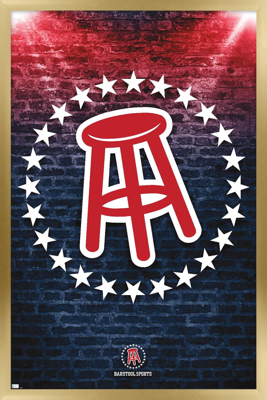 Barstool Sports Logo Wall Poster, 22.375" x 34" Framed