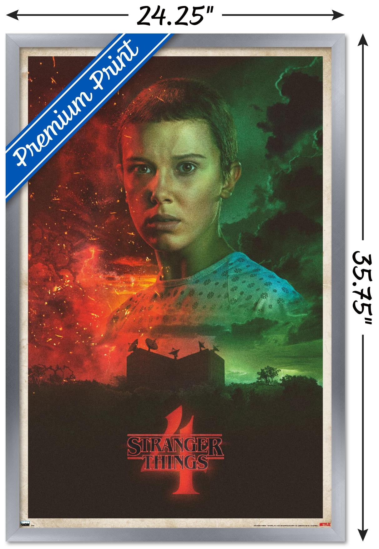 Netflix Stranger Things: Season 4 - Eleven One Sheet Wall Poster, 22.375" x 34" Framed